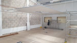 Suspended ceiling installed