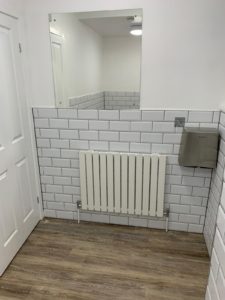 bathroom radiator and mirror