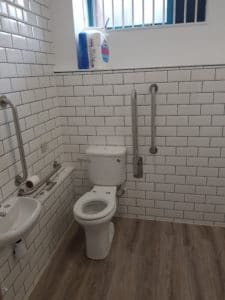 disabled white washroom