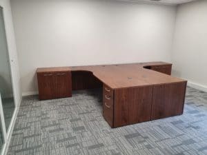2 corner desks and storage solutions