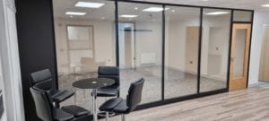 Energy Bolting glass partition